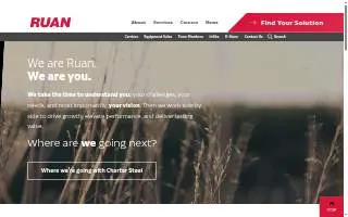 Ruan Transportation Management Systems of Ozark website