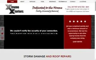 Xtreme Xteriors of Peculiar website