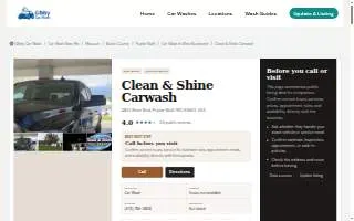 Clean & Shine Carwash website