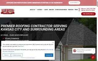 Brewster Roofing of Raymore website