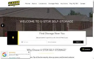 U-Stor Self Storage Belton website