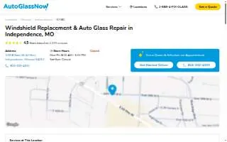 Auto Glass Now of Raytown website
