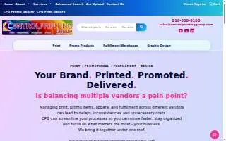 Control Printing Group website