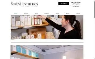 Serenity Esthetixs website