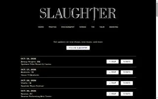 Slaughter's Photography website