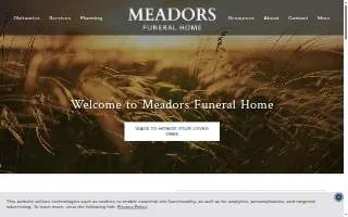 Meadors Funeral Home website