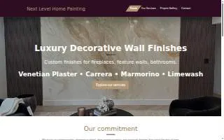 Next Level Home Painting website