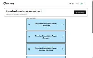 Thrasher Foundation Repair of Republic website