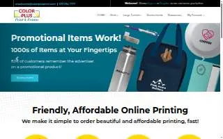 Color Plus Print & Promo website