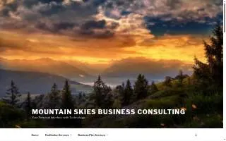 Mountain Skies Business Consulting website