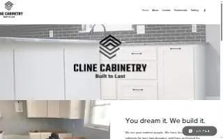 Cline Cabinetry website