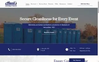 Hank's Portables & Septic Service LLC website