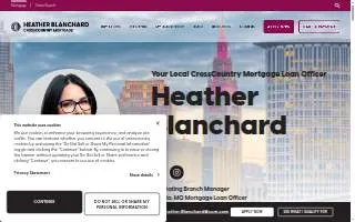 Heather Blanchard at CrossCountry Mortgage website