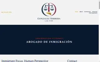 Gonzalez Herrera Law Firm, LLC website