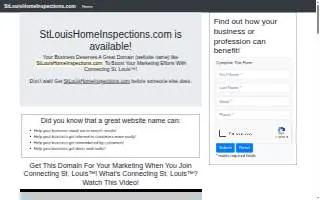 St. Louis Home Inspection Services of Spanish Lake website