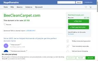 Bee Clean Carpet & Restoration - Serving Springfield for 19 Years website