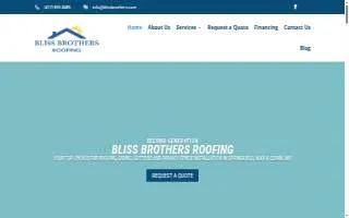 Bliss Brothers Roofing website