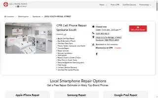 CPR Cell Phone Repair of Springfield website