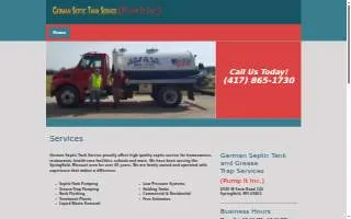 German Septic Tank & Grease Trap Pumping website