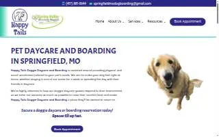 Happy Tails Doggie Day Care & Boarding website