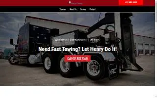 Henry's Towing Service LLC of Springfield website