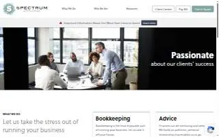 Spectrum Accounting website