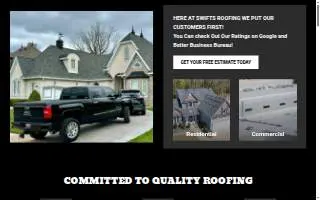 Swifts Roofing website