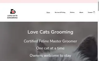 Love Cats Grooming website