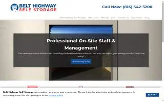 Belt Highway Self Storage website