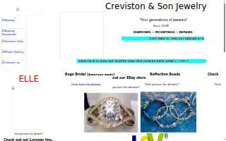 Creviston & Son Jewelry website