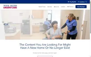 Total Access Urgent Care - Holly Hills website