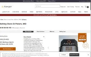 Ashley Store of St. Peters website