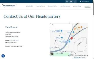 Cornerstone Wealth Management of St. Peters website