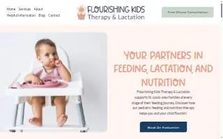 Flourishing Kids Therapy and Lactation website