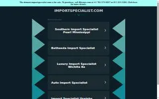 Import Specialists website