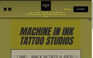 Machine in Ink Tattoo Studios of St. Peters website