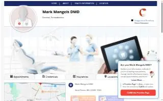 Mark Mangels DMD LLC website