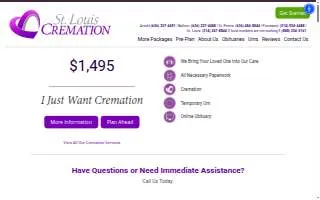 St. Louis Cremation of Arnold website