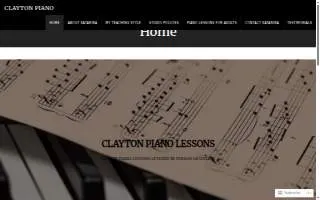 Clayton Piano website