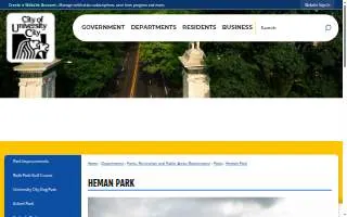 Heman Park Community Center website