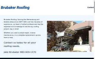 Brubaker Roofing website
