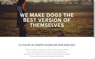 Great Outdoors Dog Training website