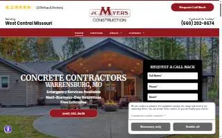 JC Myers Construction website