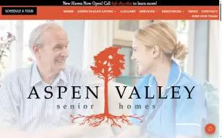Aspen Valley Senior Home website