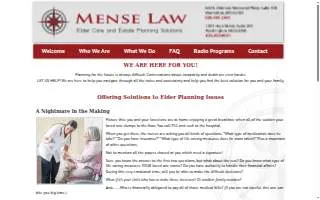 Mense Law Firm, LLC website