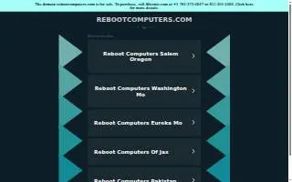 ReBoot Computers website