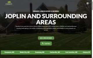 Zimmer Landscape & Mowing of Webb City website