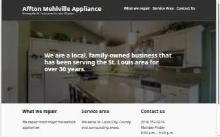 Affton Mehlville Appliance Service of Webster Groves website