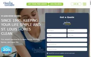 Cleaning Concepts of St Louis website