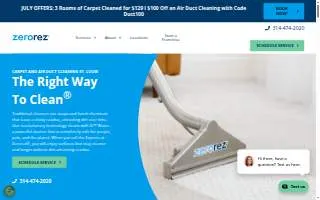 Zerorez of St. Louis website